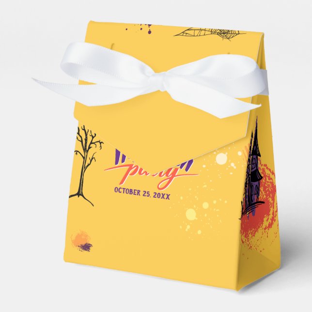 Colourful Abstract Halloween Party Favour Box (Front Side)