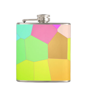 Colourful Abstract Hip Flask