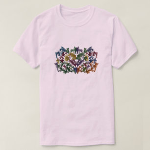 Colourful Abstract Human Pattern T-Shirt Modern
