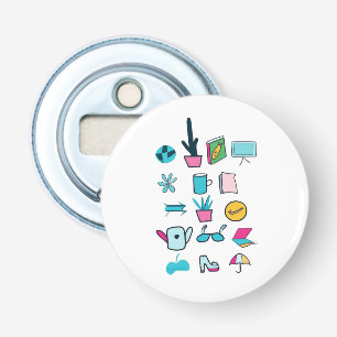  Colourful Abstract Icons Featuring Everyday Items Bottle Opener