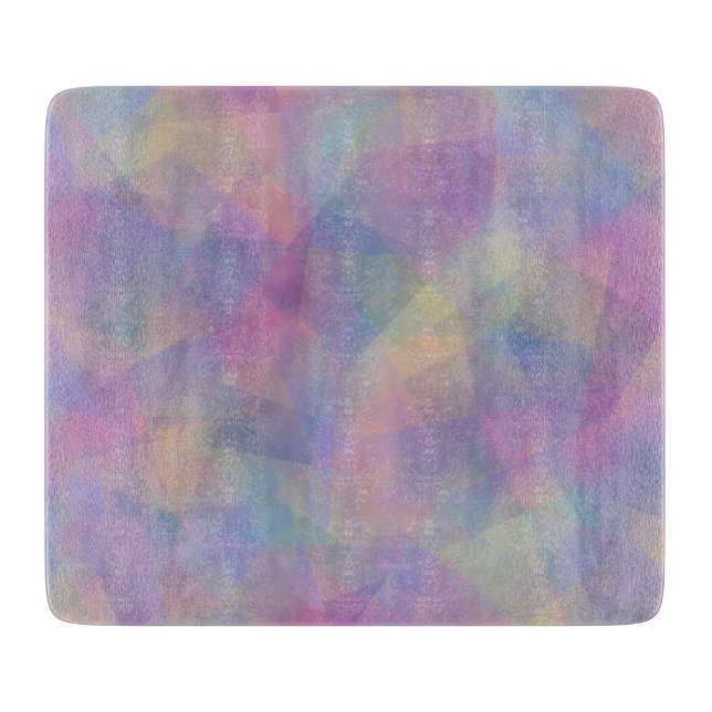 Colourful Abstract Illusion Pattern Cutting Board (Front)