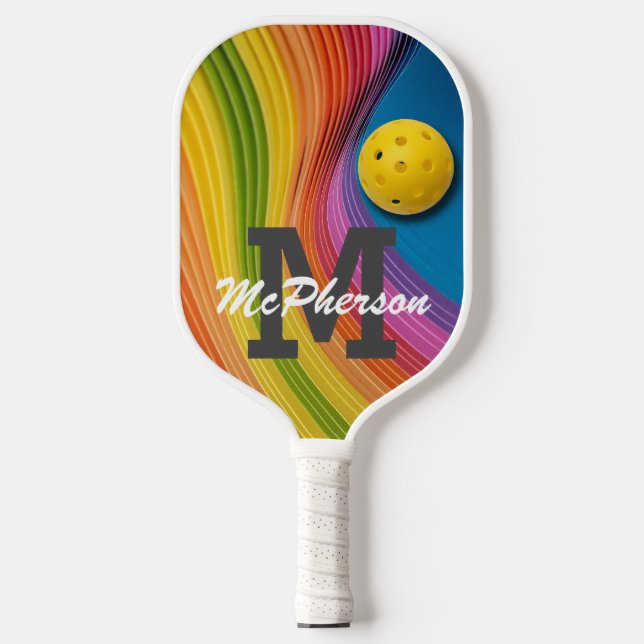 Colourful Abstract image -- Pickleball personalise Pickleball Paddle (Front)