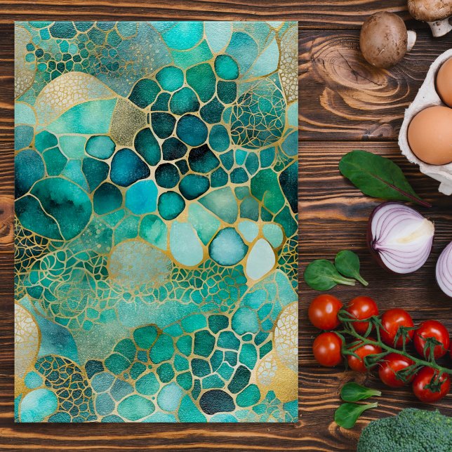 Colourful Abstract Ink Art Chopping Board (Creator Uploaded)