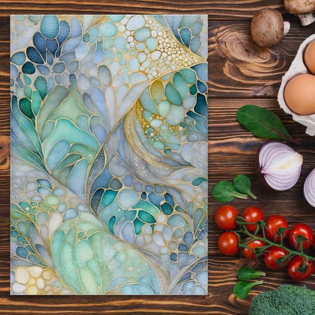 Colourful Abstract Ink Art Chopping Board (Creator Uploaded)