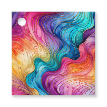 Colourful Abstract Ink Art Gift Tags