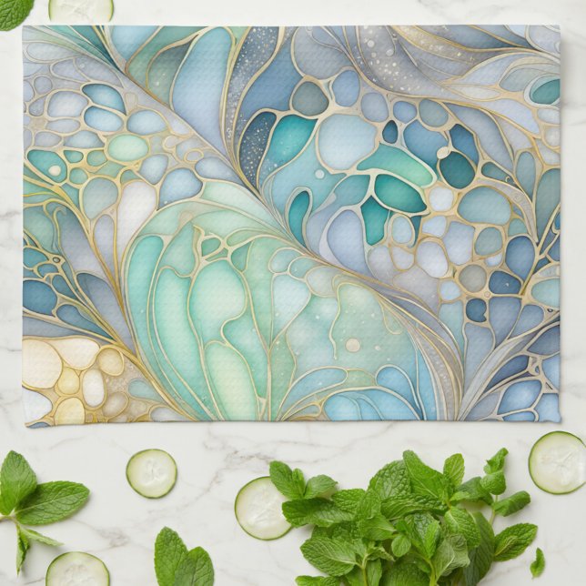 Colourful Abstract Ink Art Kitchen Towel (Creator Uploaded)