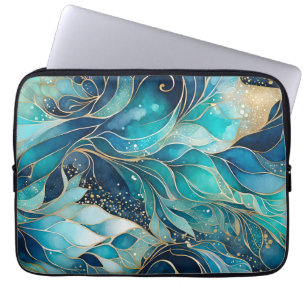 Colourful Abstract Ink Art Laptop Case