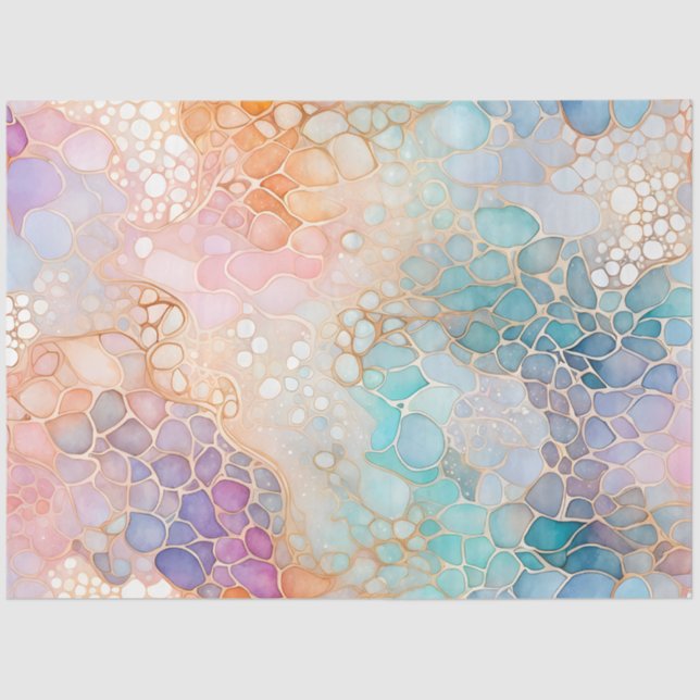 Colourful Abstract Ink Art Tissue Paper (Front)