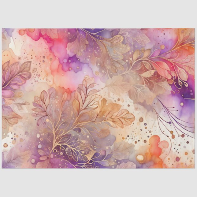 Colourful Abstract Ink Art Tissue Paper (Front)