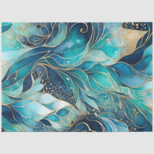 Colourful Abstract Ink Art Tissue Paper