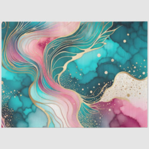 Colourful Abstract Ink Art Tissue Paper