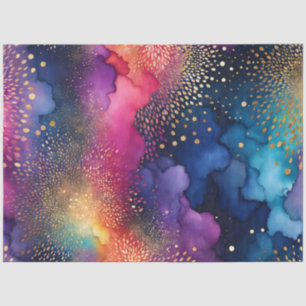 Colourful Abstract Ink Art Tissue Paper