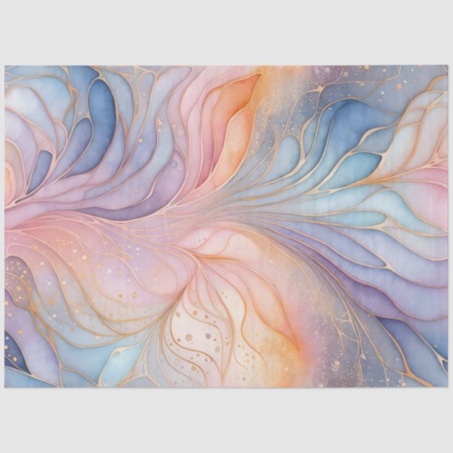 Colourful Abstract Ink Art Tissue Paper (Front)