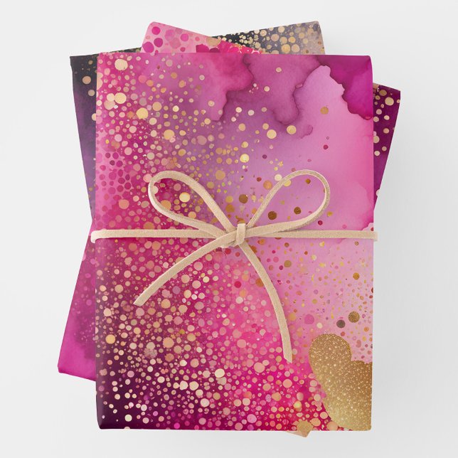 Colourful Abstract Ink Art Wrapping Paper Sheets (Creator Uploaded)