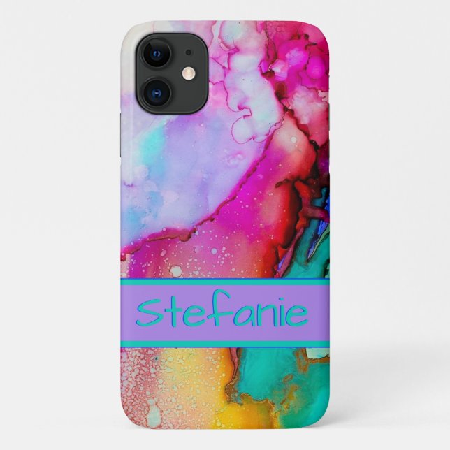 Colourful Abstract Ink Case-Mate iPhone Case (Back)
