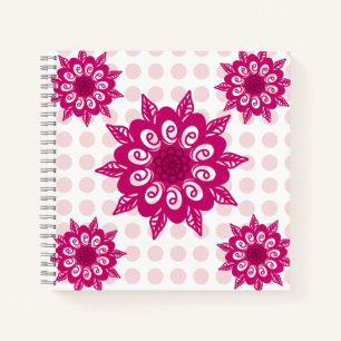 Colourful Abstract Kaleidoscope Flower Pattern Thr Notebook