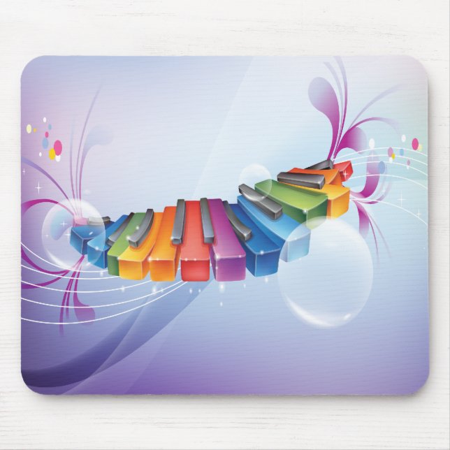 Colourful Abstract Keyboard Mouse Mat (Front)