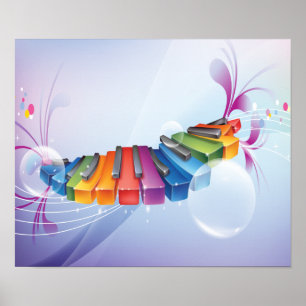 Colourful Abstract Keyboard Poster