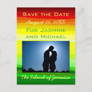 Colourful Abstract Landscape - Save Date Postcard