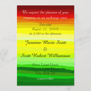 Colourful Abstract Lansdscape - Wedding Invitation