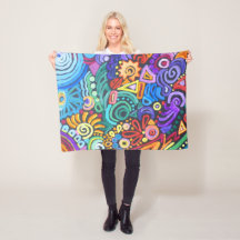 Colourful Abstract Lap Blanket