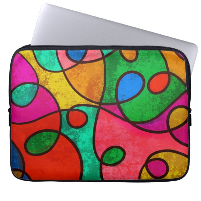 Colourful Abstract Laptop Sleeve (Front)