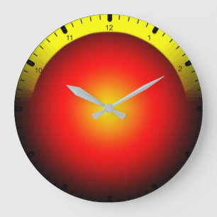 Colourful abstract large clock