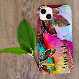 Colourful Abstract Leaves Ink Art Case-Mate iPhone 14 Plus Case