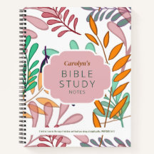 Colourful Abstract Leaves Personalised Bible Study