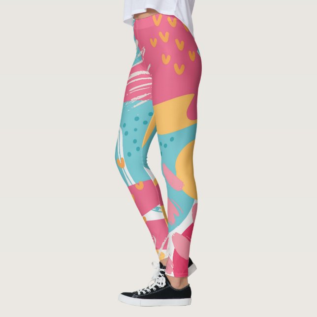 Colourful Abstract Leggings (Left)