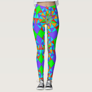 Colourful abstract leggings