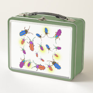 Colourful Abstract Lightning Bugs Lunch Box