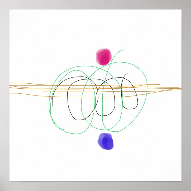 Colourful Abstract Lines Poster (Front)