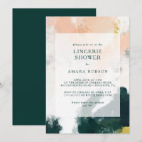 Colourful Abstract Lingerie Shower Invitation