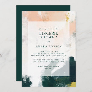 Colourful Abstract Lingerie Shower Invitation