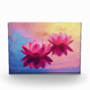 Colourful Abstract Lotus Flowers Photo Block