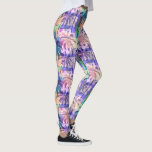 Colourful Abstract Luau Tropical Palm Trees Leggings<br><div class="desc">Fun leggings featuring a Hawaiian Luau inspired pattern of palm trees. Perfect for a beach vacation or wedding Hawaiian Luau,  yoga on the beach or everyday fun wear.</div>