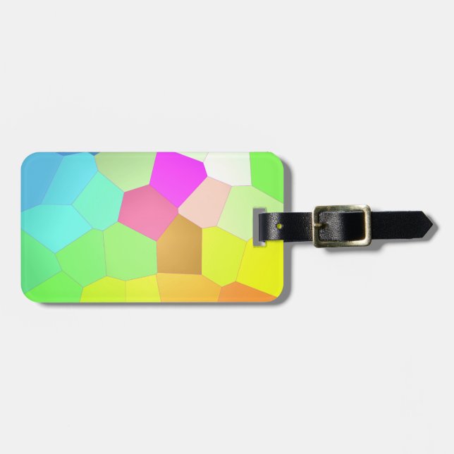Colourful Abstract Luggage Tag (Front Horizontal)