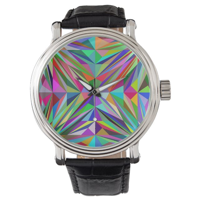 Colourful Abstract Mandala Watch (Front)