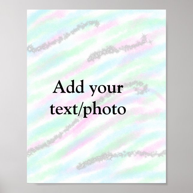 Colourful abstract minimal editable add your text  poster (Front)