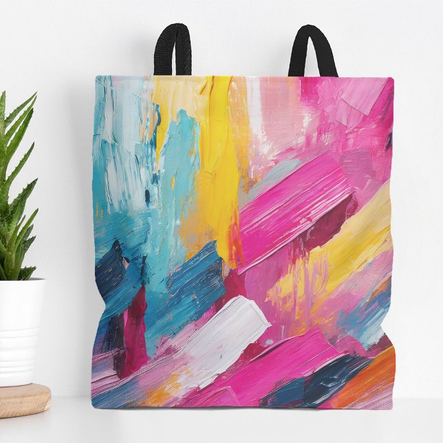 Colourful Abstract Modern Art Tote Bag (Creator Uploaded)