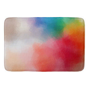 Colourful Abstract Modern Blank Template Elegant Bath Mat
