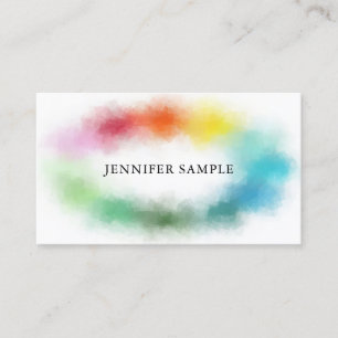 Colourful Abstract Modern Elegant Professional Business Card