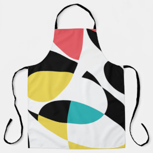 Colourful, abstract, modern, fun geometric pattern apron