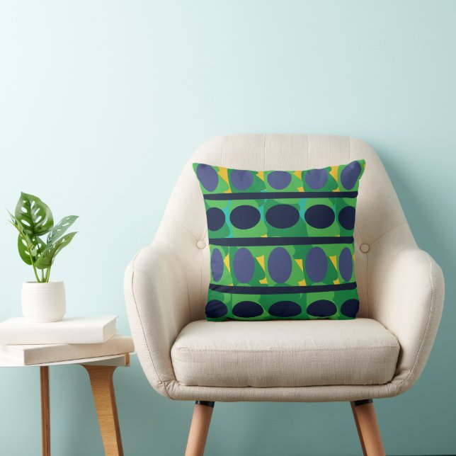 Colourful Abstract Modern Geometric Cushion (Chair)