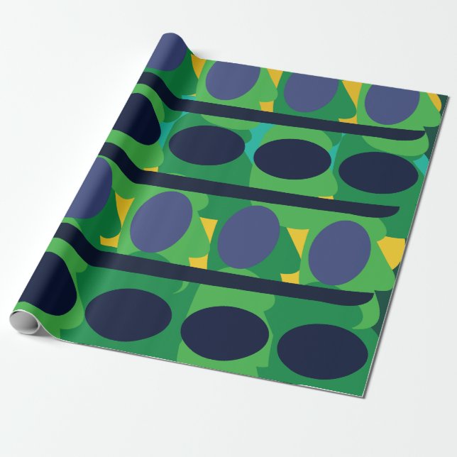 Colourful Abstract Modern Geometric Wrapping Paper (Unrolled)