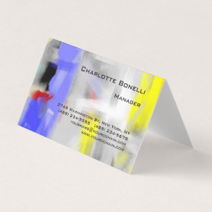 Colourful Abstract Modern Minimalist Business Card