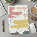 Colourful Abstract Modern Planner<br><div class="desc">Get organised with this stylish and modern planner featuring a colourful abstract geometric design with gold accents. Perfect for jotting down notes,  appointments,  and to-do lists. Personalise with your name or a special message.</div>