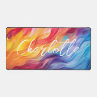Colourful Abstract Modern Waves Personalised Name