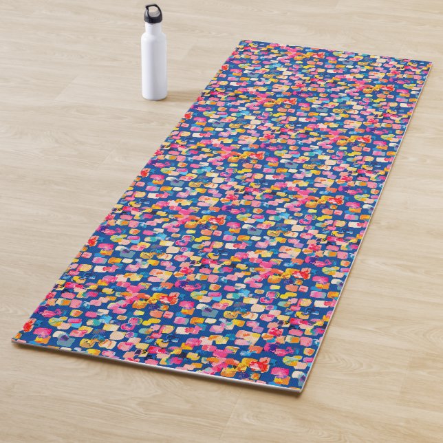 Colourful abstract modern yoga mat (In Situ)